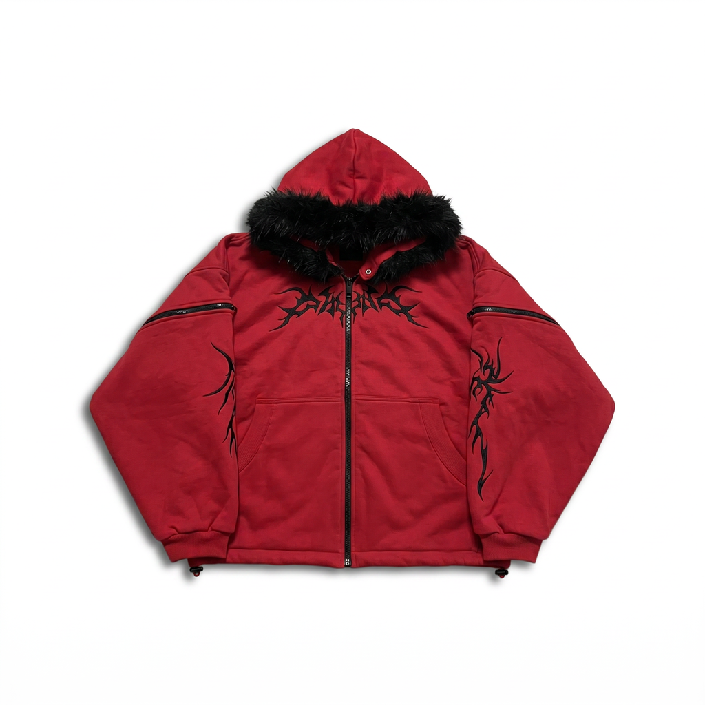 HOODIE RAVEN RED