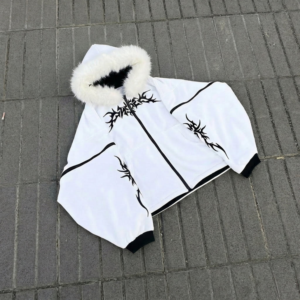HOODIE RAVEN BLANCO
