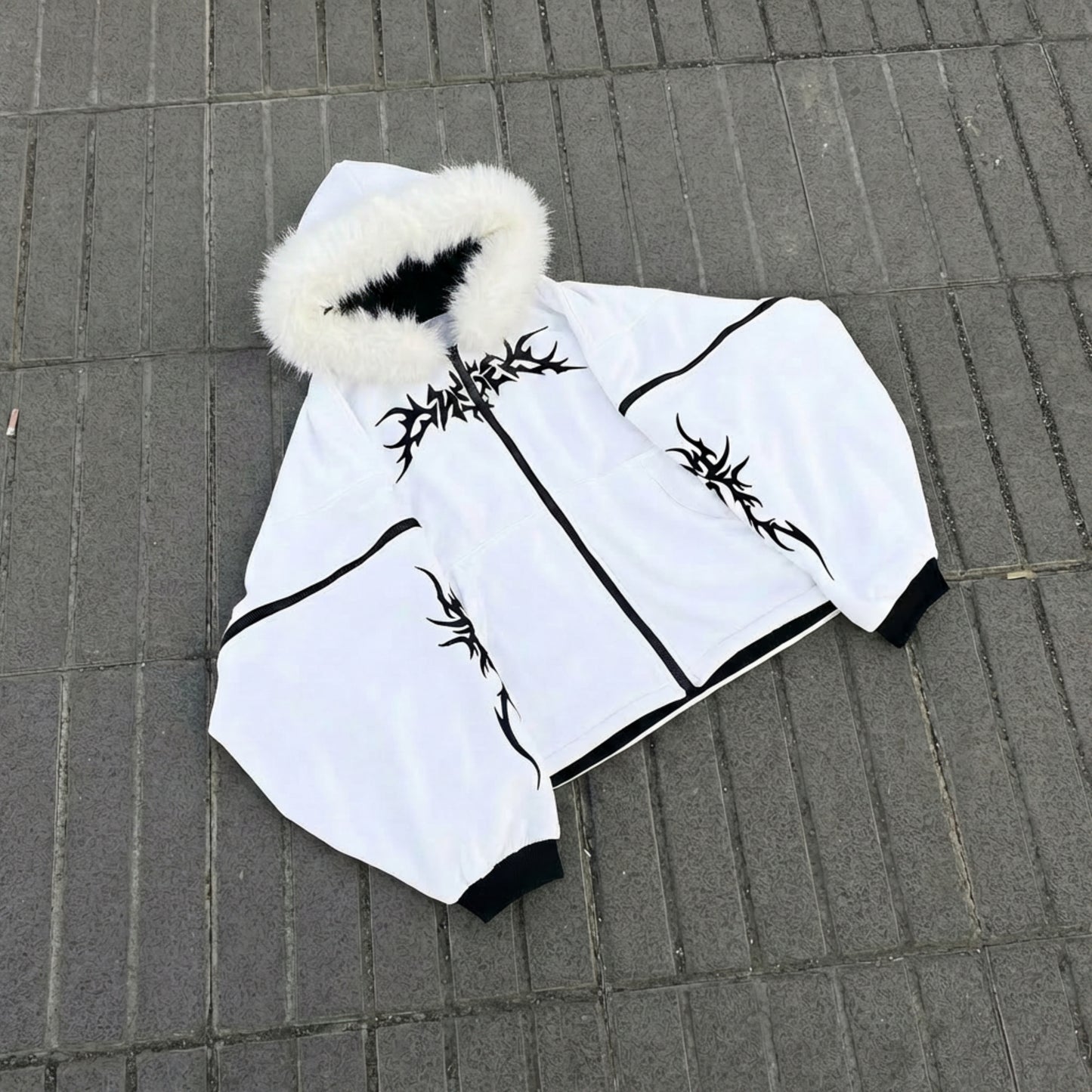 HOODIE RAVEN BLANCO