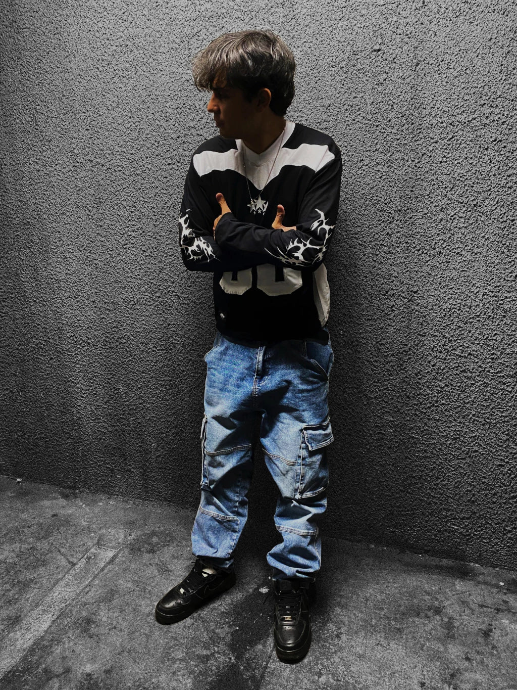 Polera manga larga Blackout
